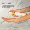 how to use nourishing body oil gently massage into clean damp skin after showering to lock in moisture
