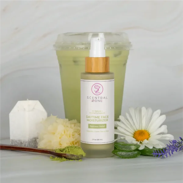 Scentral Zone day cream for calming skin redness and restoring moisture balance.